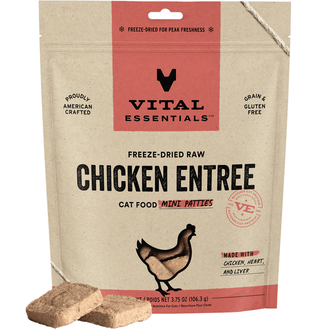 Freeze-Dried Chicken Entree Cat Food Mini Patties