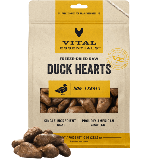 Freeze-Dried Duck Hearts Dog Treats