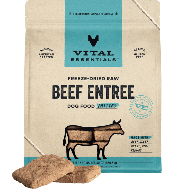 Freeze-Dried Beef Entree Dog Food Patties