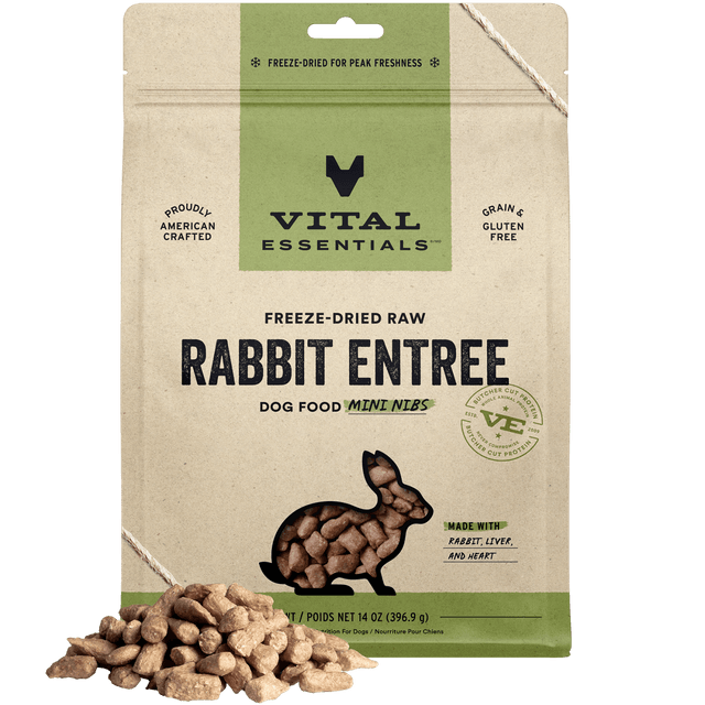 Freeze-Dried Rabbit Entree Dog Food Mini Nibs