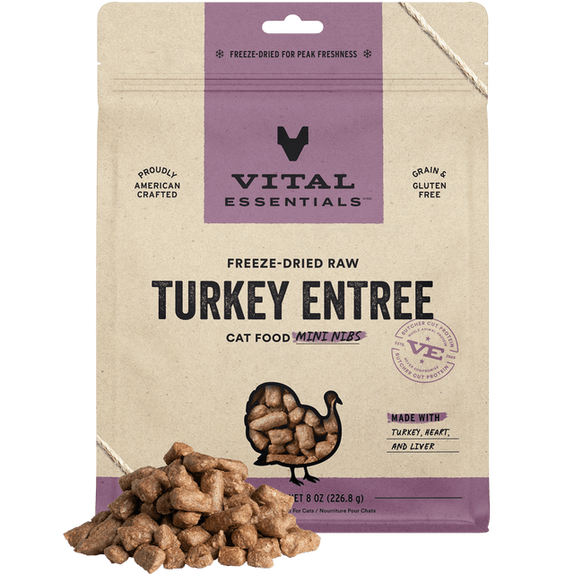 Freeze-Dried Turkey Entree Cat Food Mini Nibs