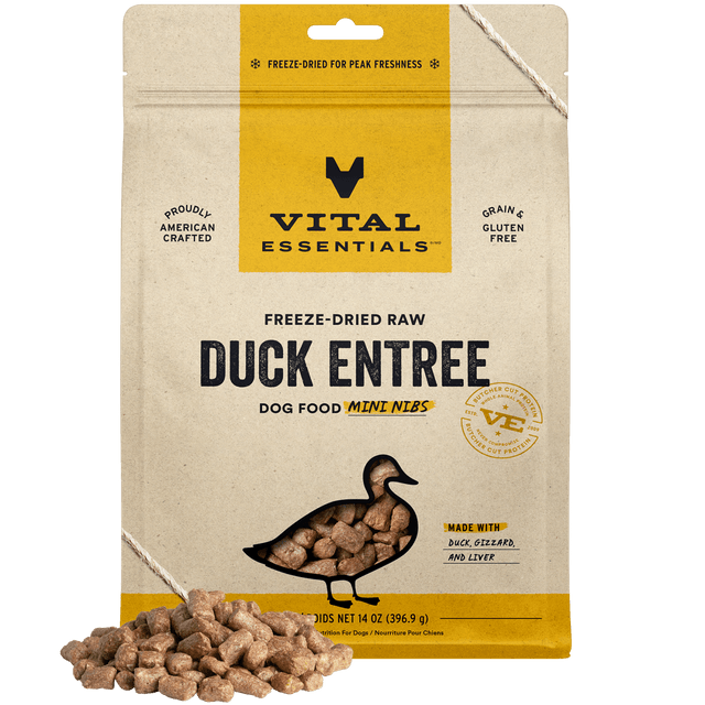 Freeze-Dried Duck Entree Dog Food Mini Nibs