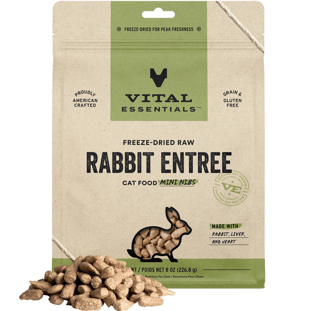 Freeze-Dried Rabbit Entree Cat Food Mini Nibs