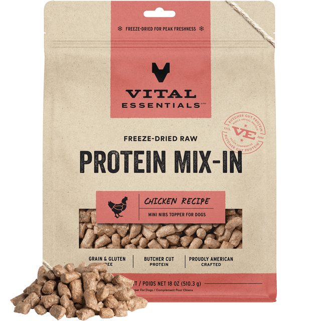 Freeze-Dried Protein Mix-In Chicken Recipe Mini Nibs Topper for Dogs