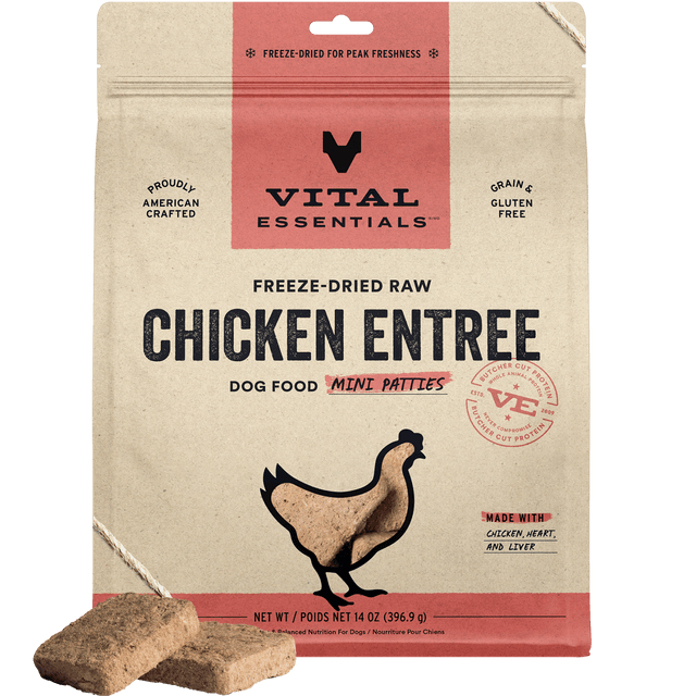 Freeze-Dried Chicken Entree Dog Food Mini Patties