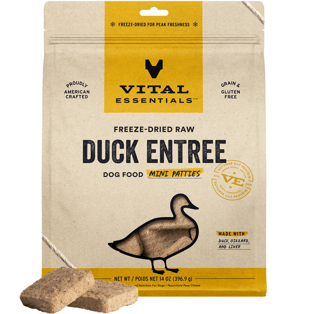 Freeze-Dried Duck Entree Dog Food Mini Patties