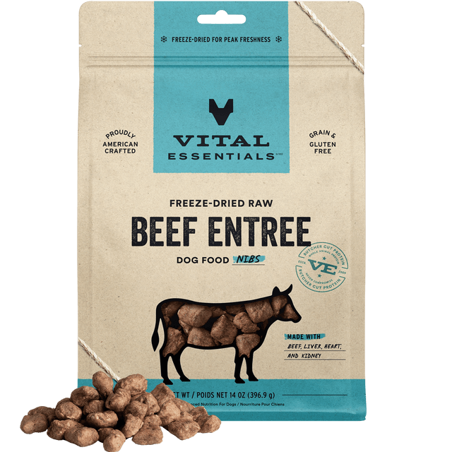 Freeze-Dried Beef Entree Dog Food Nibs