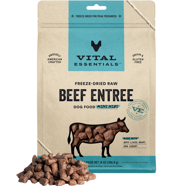 Freeze-Dried Beef Entree Dog Food Mini Nibs